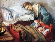 Christian Krohg, Sovende mor med barn
